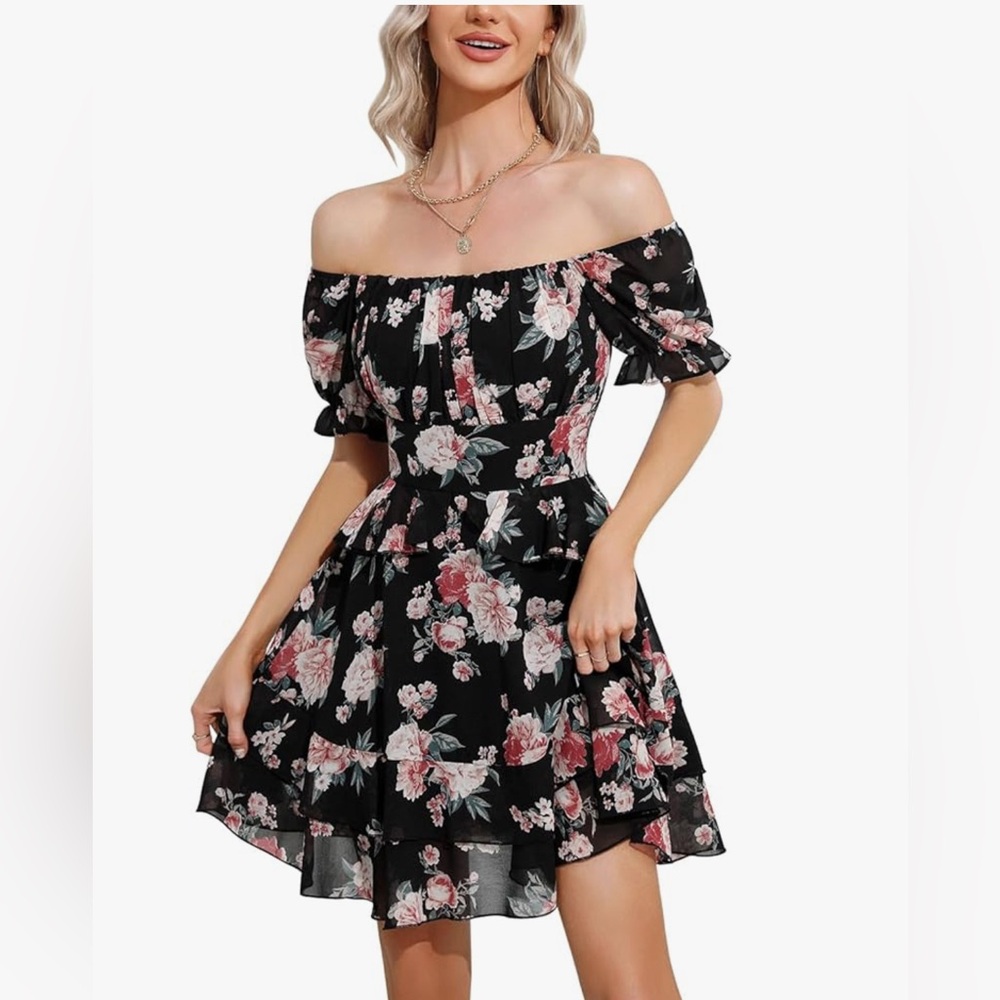 Floral Off-Shoulder Dress